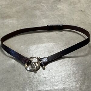 Chicos Belt Womens Size‎ Small/ Medium Face Genuine Leather Brown 37inch
